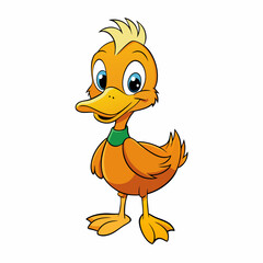 Duck isolated on white background, duck vector illustration, bird on a branch vector art, duck silhouette, bird vector icon, bird on a branch line art, eps, duck on a branch cartoon