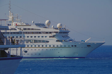 Dream holiday vacation to Greek Island Rhodes during Summer Mediterranean Aegean cruising on Celestyal breathtaking nature landscape scenery