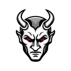 Obraz premium devil head design character illustration logo