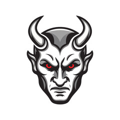 Obraz premium devil head design character illustration logo