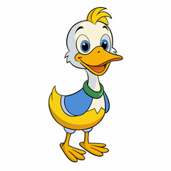 Duck isolated on white background, duck vector illustration, bird on a branch vector art, duck silhouette, bird vector icon, bird on a branch line art, eps, duck on a branch cartoon