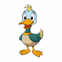 Duck isolated on white background, duck vector illustration, bird on a branch vector art, duck silhouette, bird vector icon, bird on a branch line art, eps, duck on a branch cartoon