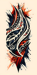 Samoan Tribal Tattoo traditional tattoo illustration