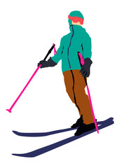 Obraz premium snow skier skiing winter sports