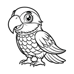 Fototapeta premium parrot doodle art hand drawn vector illustration