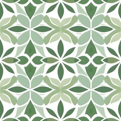 Elegant green floral pattern featuring soft shapes and a modern design aesthetic.