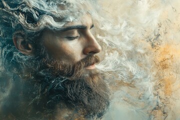 Tropical Harvest: Surreal Artistic Rendering of Fresh Coconuts Being Gathered from a Tree in a Unique Agricultural Display