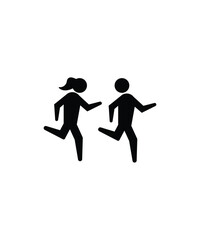 jogging icon, vector best flat icon.