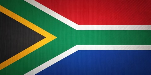 South African flag with colorful stripes representing unity and diversity, South Africa, flag, colorful, stripes, unity