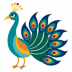 Peacock with feather isolated on white background, peacock vector illustration, bird on a branch vector art, peacock silhouette, bird vector icon, bird on a branch line art, eps, peacock on a branch c