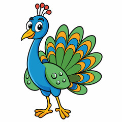 Peacock with feather isolated on white background, peacock vector illustration, bird on a branch vector art, peacock silhouette, bird vector icon, bird on a branch line art, eps, peacock on a branch c