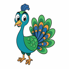 Peacock with feather isolated on white background, peacock vector illustration, bird on a branch vector art, peacock silhouette, bird vector icon, bird on a branch line art, eps, peacock on a branch c