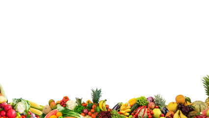 realistic vegetables and fruits transparent bakcround for food and educational purpose