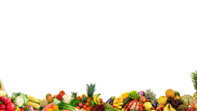 realistic vegetables and fruits transparent bakcround for food and educational purpose