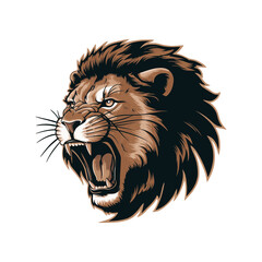 Fototapeta premium lion roar design illustration character logo