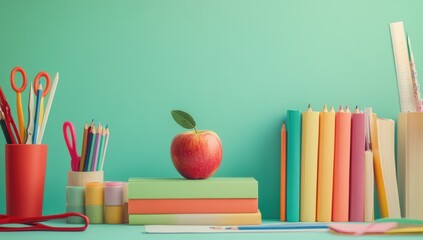 Back To School Supplies with an Apple