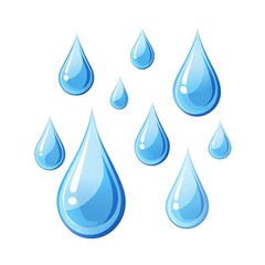 Crystal Clear Water Droplets on a White Background wallpaper in 4k.easy to make transparent.