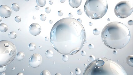 Crystal Clear Water Droplets on a White Background wallpaper in 4k.easy to make transparent.