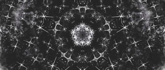 冬の夜の妖精をイメージした抽象的な背景イラスト