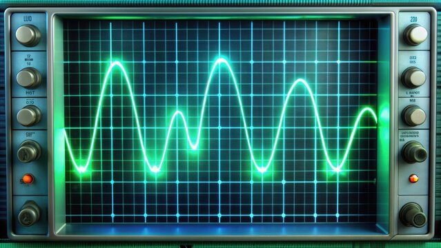 Texture wave oscilloscope displaying waveforms and patterns, texture, wave, oscilloscope, display, technology, digital