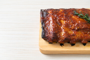 grilled and barbecue ribs pork