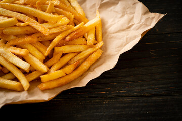 French fries with sour cream and ketchup