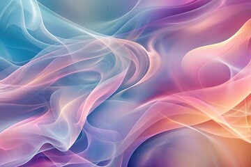 Obraz premium Abstract colorful wavy background in soft hues.