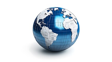 Fototapeta premium International Language Translation Day event design, symbolic globe, translation tools, isolated on white background, more clarity with clear light and sharp focus, high detailed