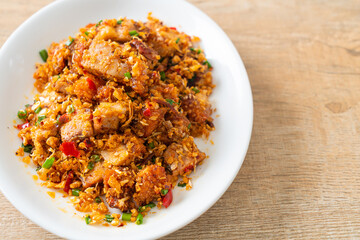 roasted crispy belly pork with salt and chili