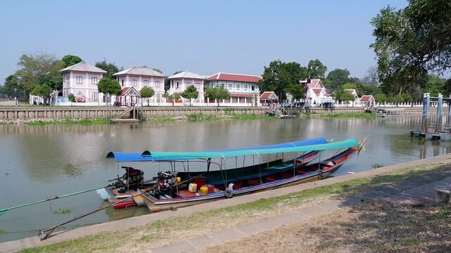 Long Boat on Ayutthaya River