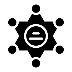 sheriff badge Solid icon