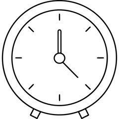 Ast clock line art vector