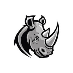 Obraz premium Rhinoceros design character logo illustration