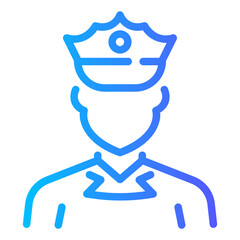 police Line Gradient Icon
