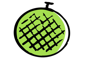 シンプルでかわいい手書き風メロン