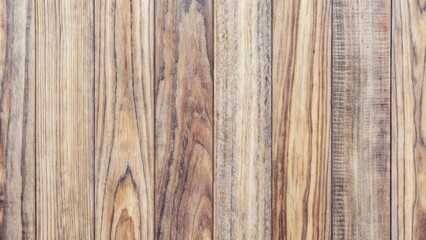Fototapeta premium Teak wood texture background featuring a seamless arrangement of wooden planks in natural tones and grain patterns, Close-up of teak wood texture showcasing a rustic background with distinct wooden pl