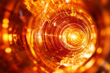 Obraz premium Close-up of a computer simulation of nuclear fusion, showing the theoretical models used in research. High-resolution, detailed textures, crisp focus