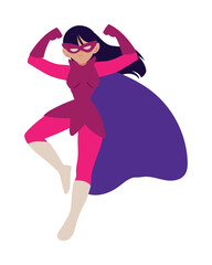 super hero girl with mask character