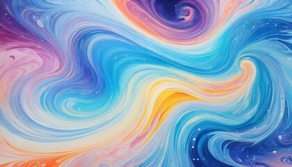 Fototapeta premium Liquid Swirls in Vibrant Fluid Art Designs
