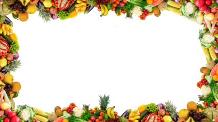 realistic full frame vegetables and fruits for design and advertisement for food purpose