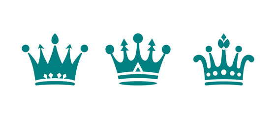 Doodle illustration of a crown isolated on a white background. Symbol of king and queen.