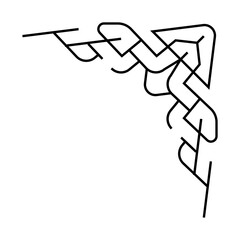 ornamental corner line icon vector. ornamental corner sign. isolated contour symbol black illustration