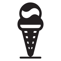 Ice cream silhouette  vector illustration sweet dessert outline.