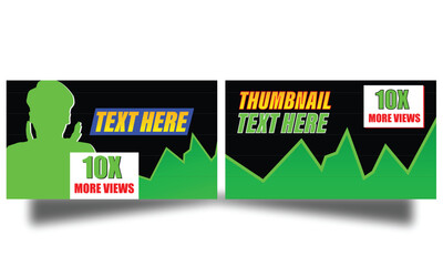 Video thumbnail or web banner template for corporate business and online money making channel. Finance company investment idea social media marketing post