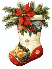 Christmas Stocking Filled with Gifts