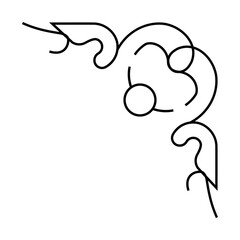 banner decoration corner line icon vector. banner decoration corner sign. isolated contour symbol black illustration