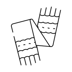 scarf clothing accessory line icon vector. scarf clothing accessory sign. isolated contour symbol black illustration