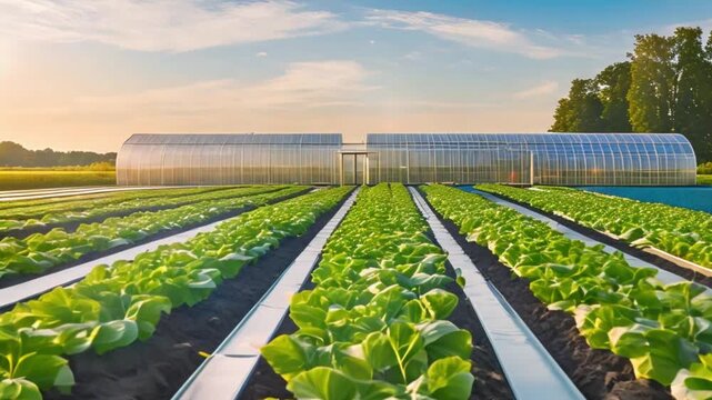 fresh green vegetable plantation