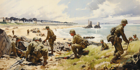 Celebration of the Commemorating the American Invasion of Normandy in June 1944.
