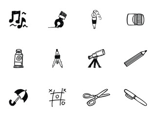 Fototapeta premium school icon collection